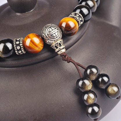 Revitalize Your Spirit with the Stylish Black Energy Obsidian Bracelet