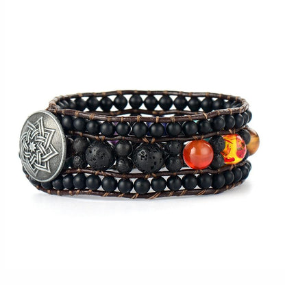 Handcrafted Bohemian Chakra Onyx Bracelet - Embrace Your Energy