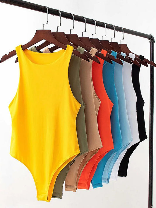 Chique Zomer Bodycon Bodysuits voor Dames - Sexy Slim Fit in 8 Verbluffende Kleuren, Perfect voor Informele Uittrekken en Nachtclubs!