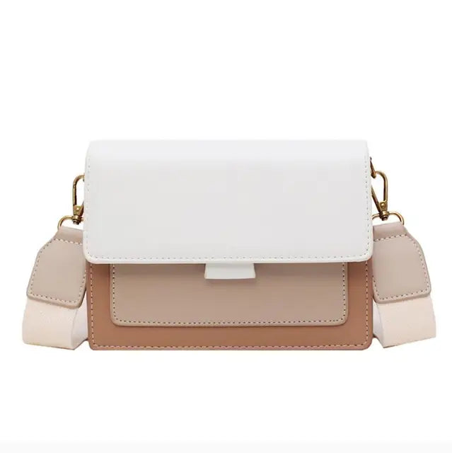 WILLEMINA - Dames Crossbody Tas van wit leer met zachte textuur en klepsluiting