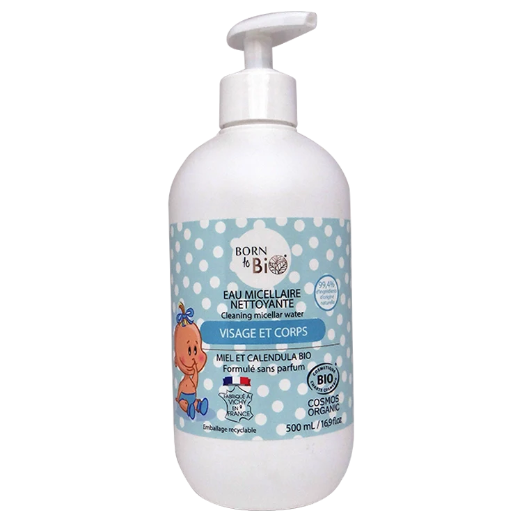 Baby Micellar Cleansing Water 500mL - Certified organic-0