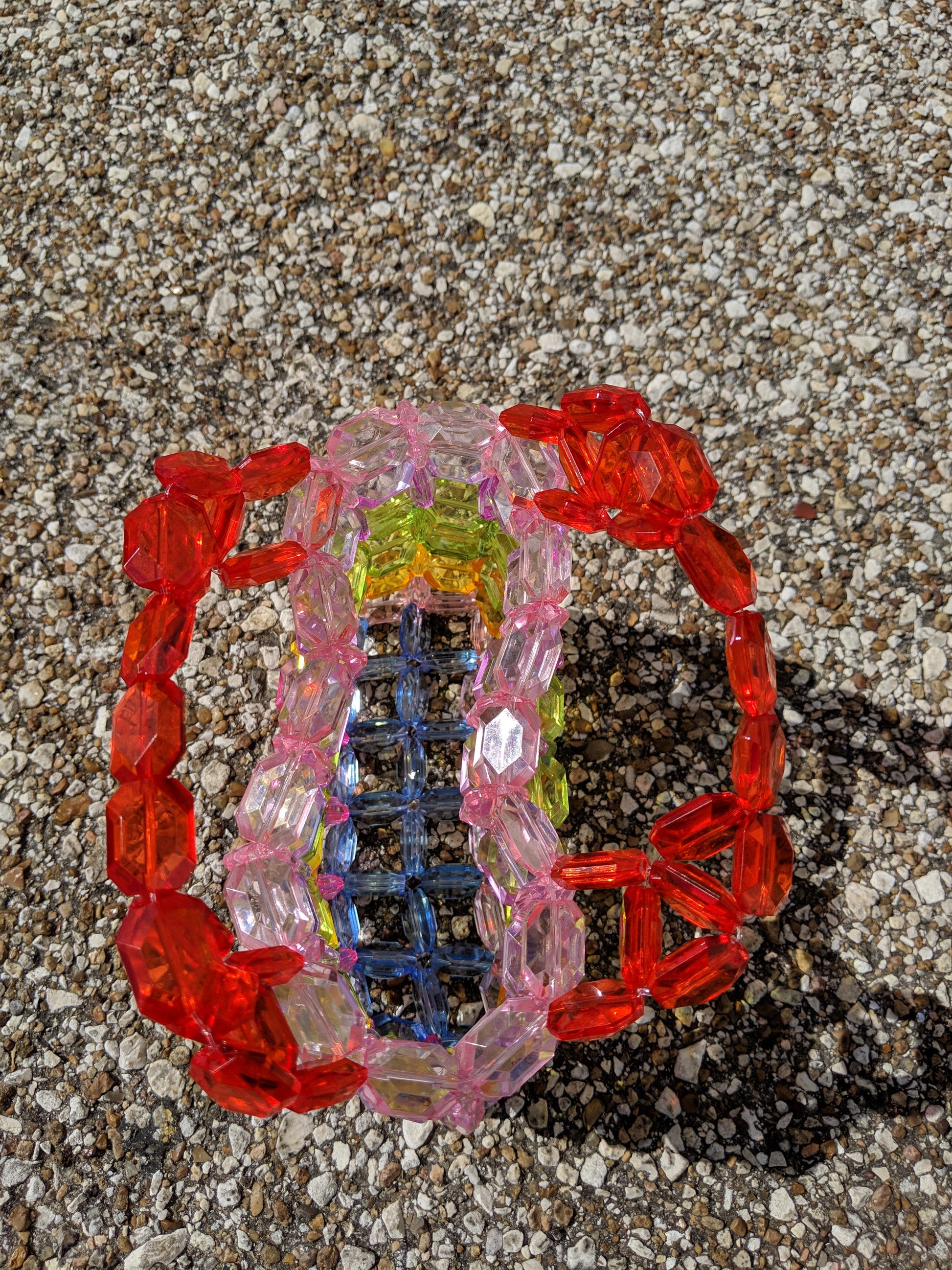Diamond Cut Rainbow Bead Handbag-4