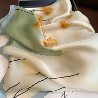 Elegante Zijden Vierkante Sjaal voor Dames - 2024 Luxe Print Lente Sjaal, Perfect voor Wikkelen, Haar, Hand, Pols en Hijab Stijlen, 70cm Bandana