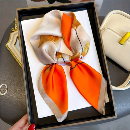 Elegante Zijden Vierkante Sjaal voor Dames - 2024 Luxe Print Lente Sjaal, Perfect voor Wikkelen, Haar, Hand, Pols en Hijab Stijlen, 70cm Bandana