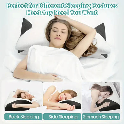 Ergonomisch Vlinder Geheugenfoam Nek Pillow - Ultra-Comfortabele Cervicale Ondersteuning met Langzame Terugslag voor Rustgevende Slaap en Ontspannende Nekmassage