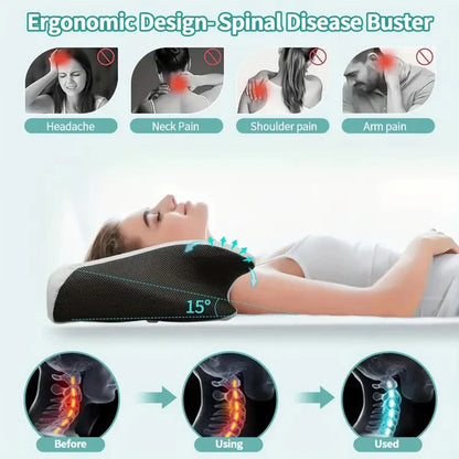 Ergonomisch Vlinder Geheugenfoam Nek Pillow - Ultra-Comfortabele Cervicale Ondersteuning met Langzame Terugslag voor Rustgevende Slaap en Ontspannende Nekmassage