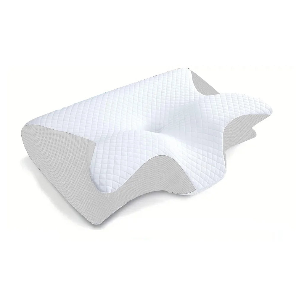 Ergonomisch Vlinder Geheugenfoam Nek Pillow - Ultra-Comfortabele Cervicale Ondersteuning met Langzame Terugslag voor Rustgevende Slaap en Ontspannende Nekmassage