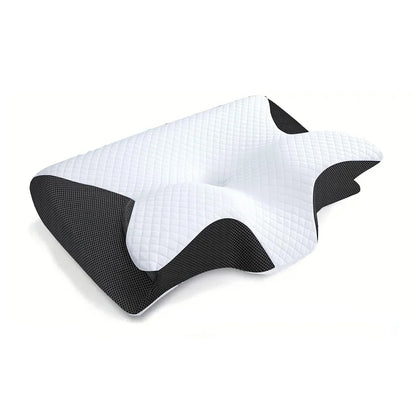 Ergonomisch Vlinder Geheugenfoam Nek Pillow - Ultra-Comfortabele Cervicale Ondersteuning met Langzame Terugslag voor Rustgevende Slaap en Ontspannende Nekmassage