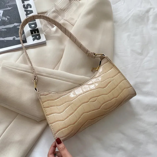 Stijlvolle Retro Leren Schoudertas voor Vrouwen - INGE
