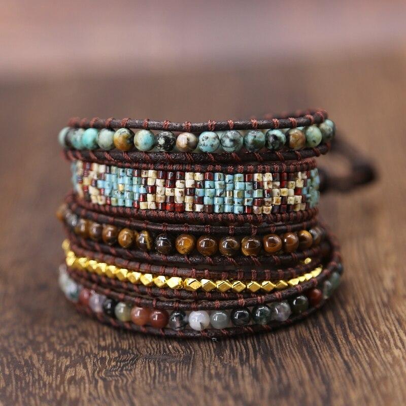 Handgeweven Bohemian Wikkelarmband voor een Unieke Stijl