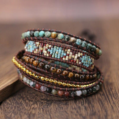 Handgeweven Bohemian Wikkelarmband voor een Unieke Stijl