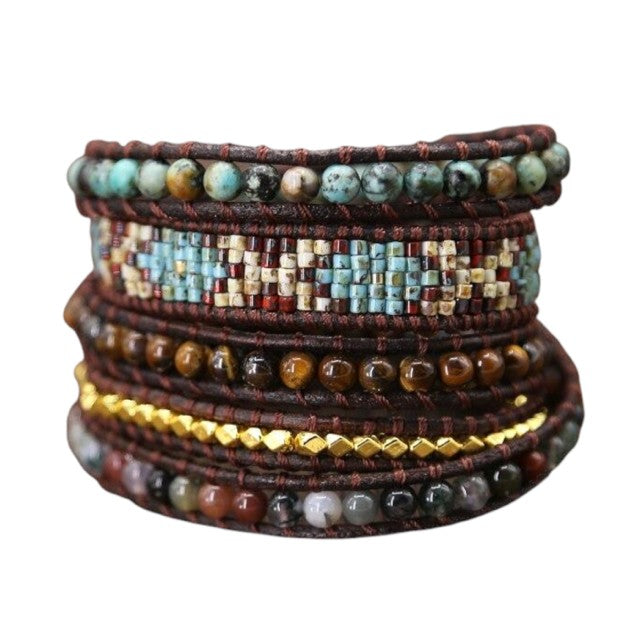 Handgeweven Bohemian Wikkelarmband voor een Unieke Stijl