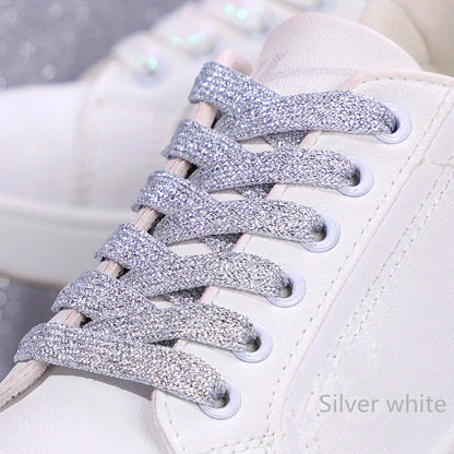 Stijlvolle Sprankelende Veters in Levendige Kleuren voor Sport Sneakers en Boots - 1CM Breed - 1 Paar