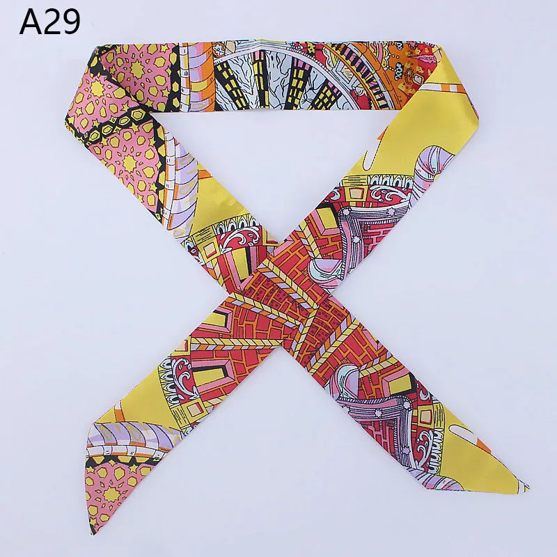 Chique Zijde Sjaal voor Vrouwen - Veelzijdige 4x100cm Strik voor Haar, Tassen en Accessoires!