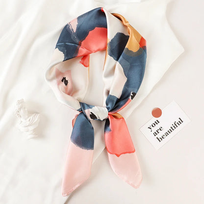Chic Satijnen Zijden Geruite Sjaal voor Vrouwen - Elegante Hals- en Haarband, Perfect voor Werk en Mode in 2021 - Stijlvolle Hijab en Foulard Accessoire