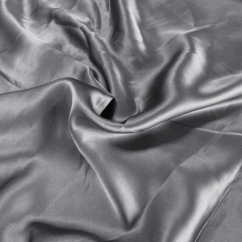 100% Mulberry Silk Fabric 114cm Wide Plain Dyed Solid Color Silk for Dresses Scarves Sewing by Meter