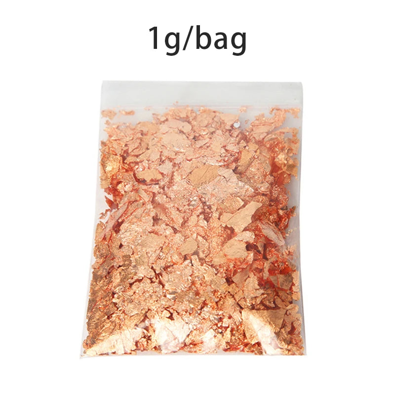 Gold Silver Rose Gold Leaf Flakes for Candles | Decorative Metal Foil | Candle Making Supplies for Wax & Resin