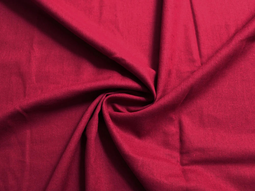 Burgundy Linen Cotton Fabric Red Flax Cloth for Sewing DIY Patchwork Home Decor Garment Fabric
