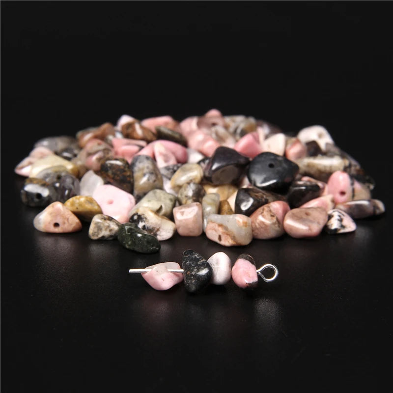 Natural Rose Quartz Chip Beads 5-8mm Irregular Stone Strand 15.5 Inch for Jewelry Making DIY Bracelet Necklace Supplies