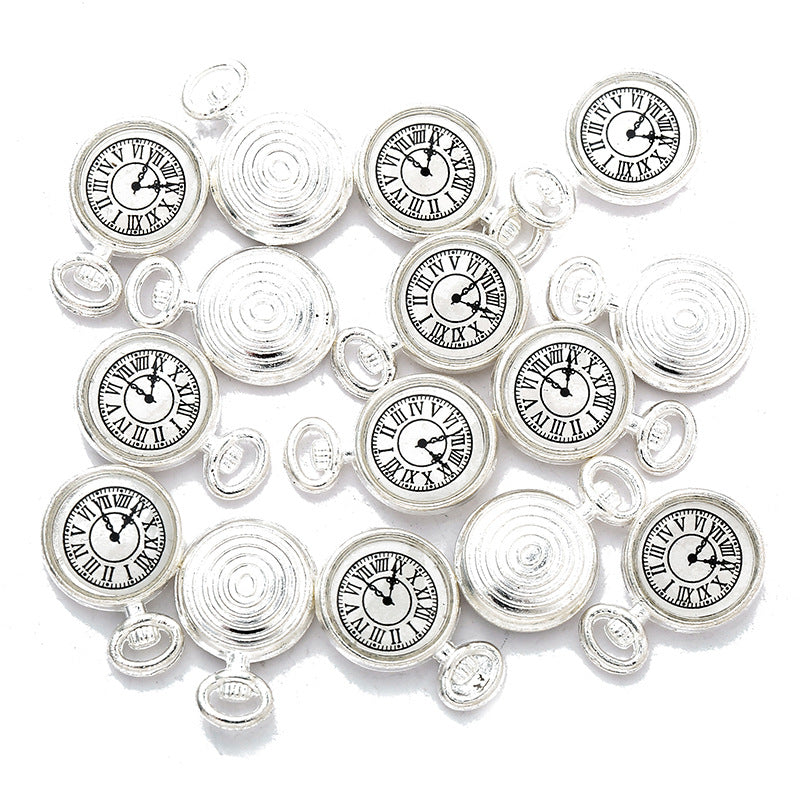 10pcs Antique Bronze Watch Clock Charms Vintage Time Pendants DIY Jewelry Making Supplies