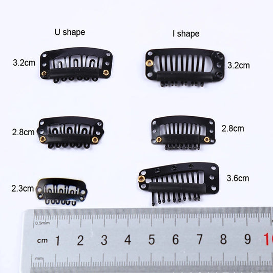 50 stuks Premium Zwarte en Bruine Haarclip - Veelzijdige 2,3 cm-3,6 cm Snap Clips voor Haarextensions, Wefts en Styling!