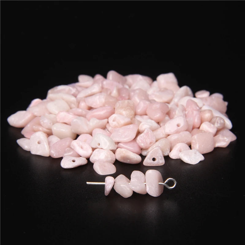 Natural Rose Quartz Chip Beads 5-8mm Irregular Stone Strand 15.5 Inch for Jewelry Making DIY Bracelet Necklace Supplies