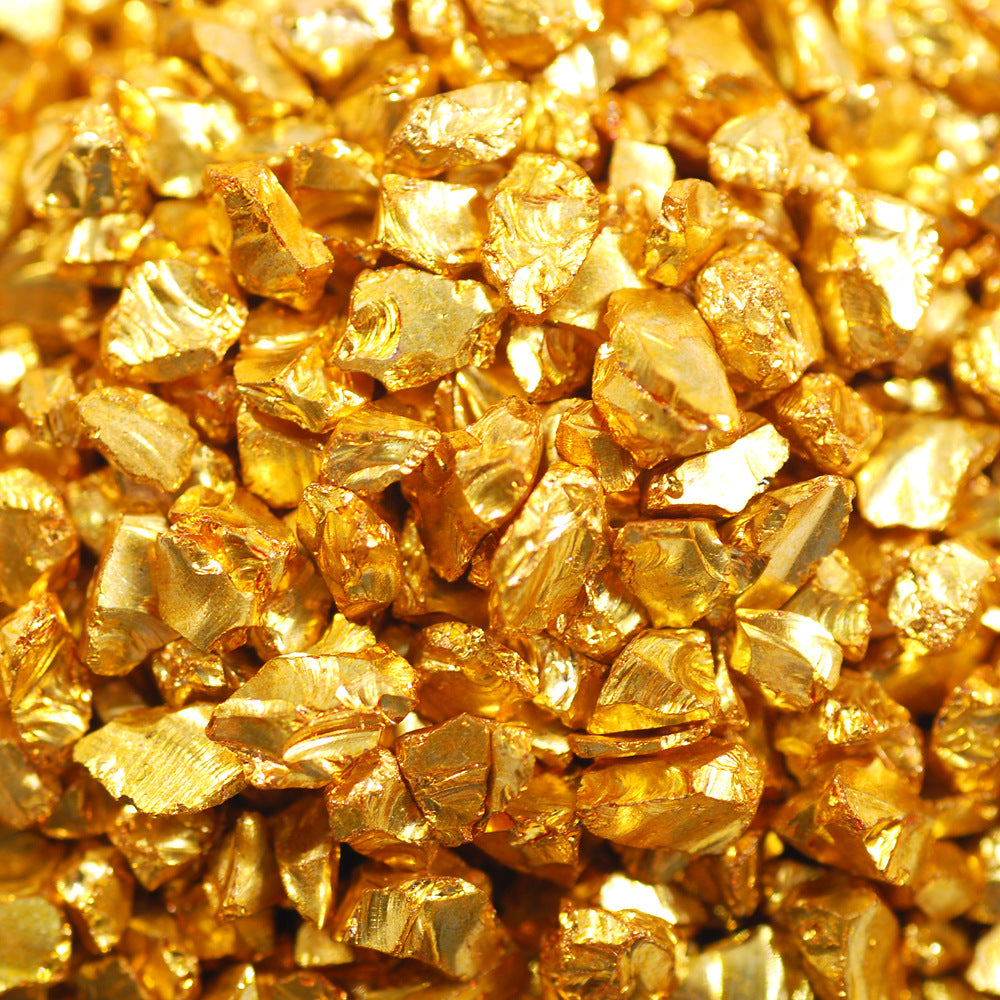 AB Clear Rhinestone Chips 4-6mm Glass Resin Inclusions 20g Iridescent Fake Gold Metallic Gems for Jewelry Making