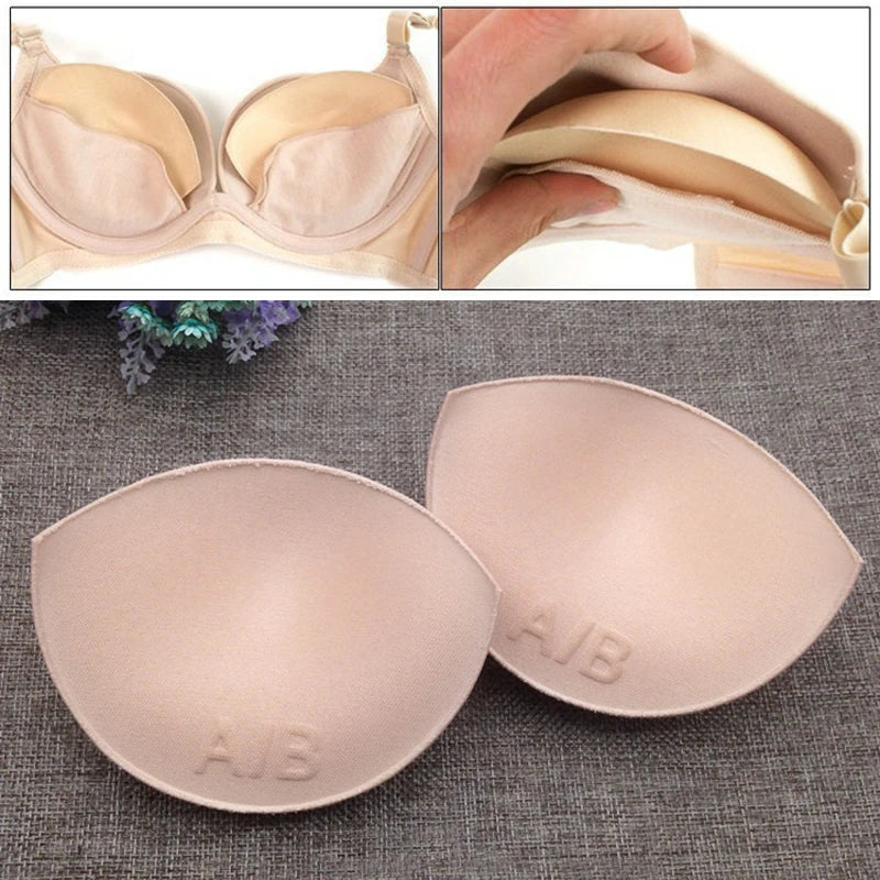 1/2/3Pair Sexy Thick Sponge Bra Pads Breast Insert Push Up Bra Enhancer Swimsuit Bikini Padded Removeable Chest Accessories