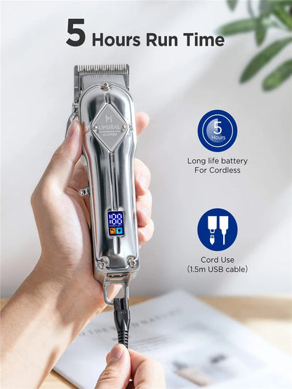 Professionele Limural Haarknippers voor Mannen - Compleet Haarsnit en Baardtrimset met Draadloze T-blade voor Nauwkeurige Verzorging