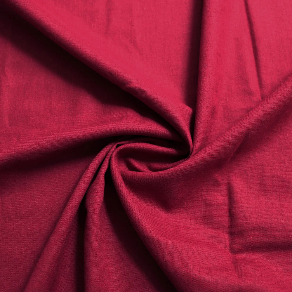 Burgundy Linen Cotton Fabric Red Flax Cloth for Sewing DIY Patchwork Home Decor Garment Fabric