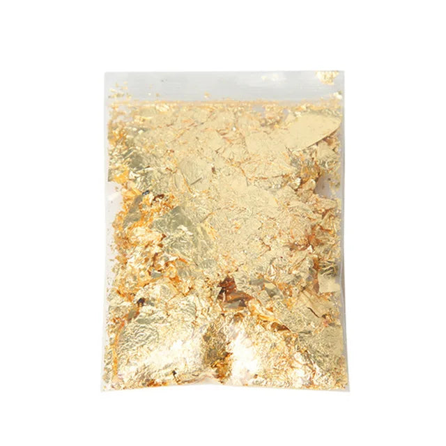 Gold Silver Rose Gold Leaf Flakes for Candles | Decorative Metal Foil | Candle Making Supplies for Wax & Resin
