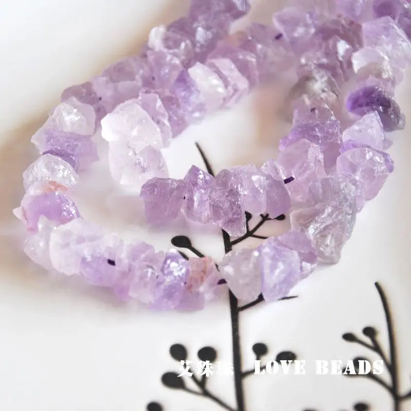 Natural Fluorite Amethyst Quartz Nugget Beads 7 Inch Half Strand Raw Gemstone Chips for Jewelry Making DIY Bracelet Supplies