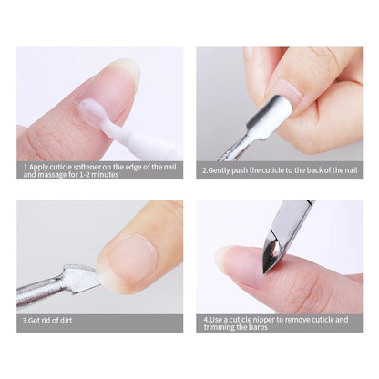 Premium Dubbelzijdige Roestvrijstalen Nagelriemduwer - Ultieme Dode Huid Verwijderaar voor Perfecte Pedicure & Manicure Nagelkunst Verzorgingsgereedschap