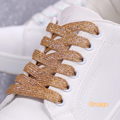 Stijlvolle Sprankelende Veters in Levendige Kleuren voor Sport Sneakers en Boots - 1CM Breed - 1 Paar