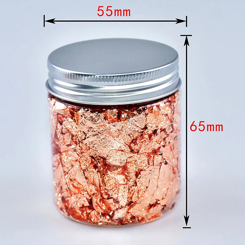 Gold Silver Rose Gold Leaf Flakes for Candles | Decorative Metal Foil | Candle Making Supplies for Wax & Resin