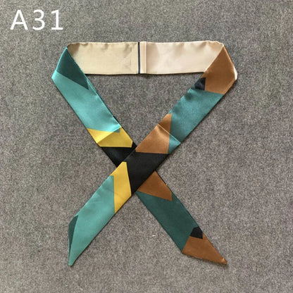 Chique Zijde Sjaal voor Vrouwen - Veelzijdige 4x100cm Strik voor Haar, Tassen en Accessoires!