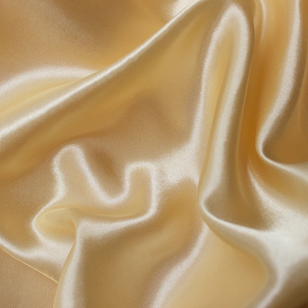 Polyester Satin Fabric Solid Color Faux Silk for Sewing Doll Dress Gift Box Lining DIY Craft Fabric
