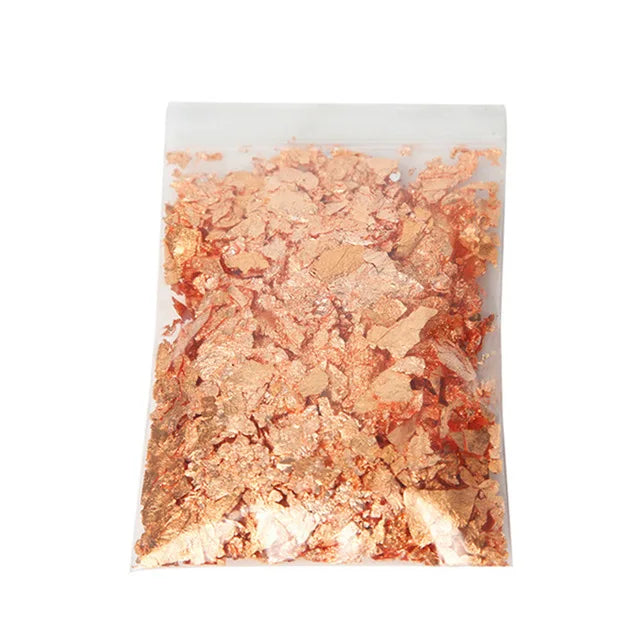 Gold Silver Rose Gold Leaf Flakes for Candles | Decorative Metal Foil | Candle Making Supplies for Wax & Resin