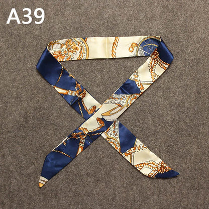 Chique Zijde Sjaal voor Vrouwen - Veelzijdige 4x100cm Strik voor Haar, Tassen en Accessoires!