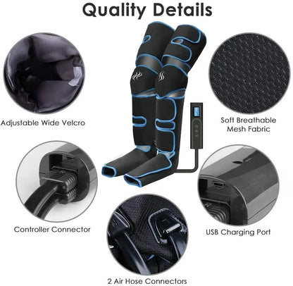 Revolutionaire 360° Voet Lucht Druk Beenmassager voor Verbeterde Bloedcirculatie, Spierontspanning en Lymfedrainage