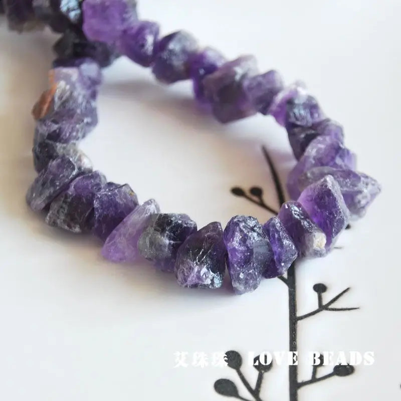 Natural Fluorite Amethyst Quartz Nugget Beads 7 Inch Half Strand Raw Gemstone Chips for Jewelry Making DIY Bracelet Supplies