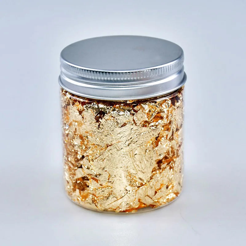 Gold Silver Rose Gold Leaf Flakes for Candles | Decorative Metal Foil | Candle Making Supplies for Wax & Resin