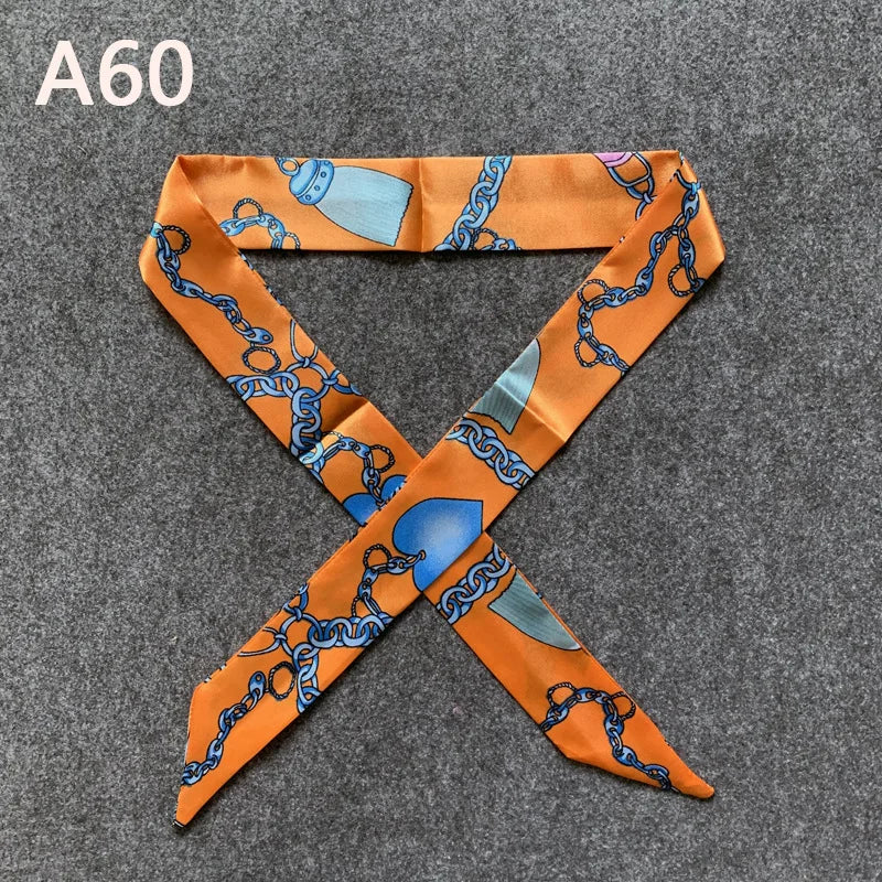 Chique Zijde Sjaal voor Vrouwen - Veelzijdige 4x100cm Strik voor Haar, Tassen en Accessoires!
