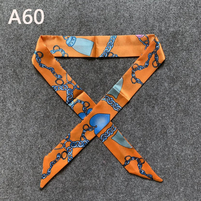 Chique Zijde Sjaal voor Vrouwen - Veelzijdige 4x100cm Strik voor Haar, Tassen en Accessoires!
