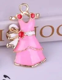 Enamel Dress Charms for Jewelry Making Zinc Alloy Skirt Pendants DIY Earrings Bracelets Craft Supplies