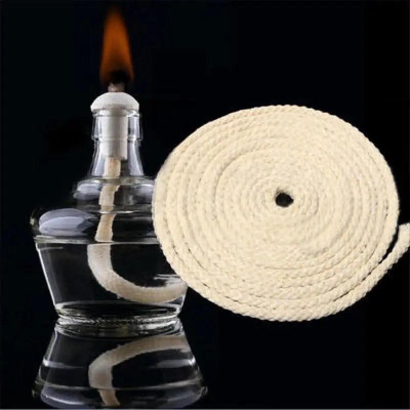 Cotton Candle Wick Cord | Flat and Round Wick Rope for Oil Lamps and Candle Making | Multiple Sizes and Lengths
