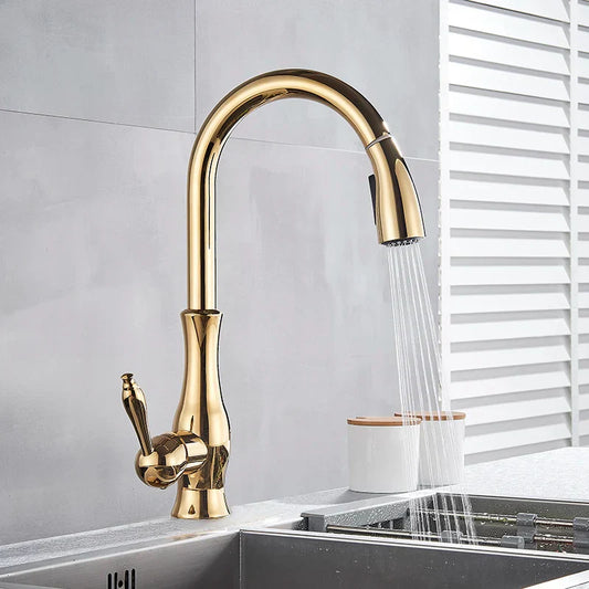 GlamFaucet – Luxe Gouden Keukenkranen voor een Elegant Interieur