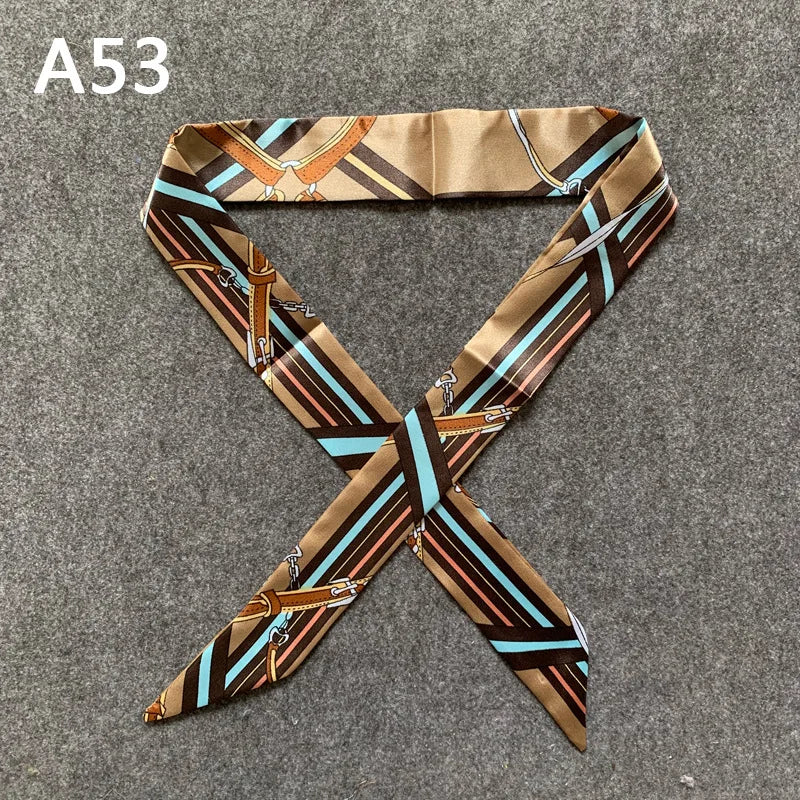 Chique Zijde Sjaal voor Vrouwen - Veelzijdige 4x100cm Strik voor Haar, Tassen en Accessoires!