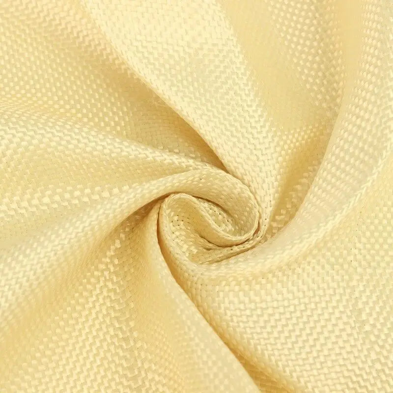 Aramid Fiber Fabric 200gsm Yellow Plain Weave 100x30cm Heat Resistant Industrial Sewing Cloth