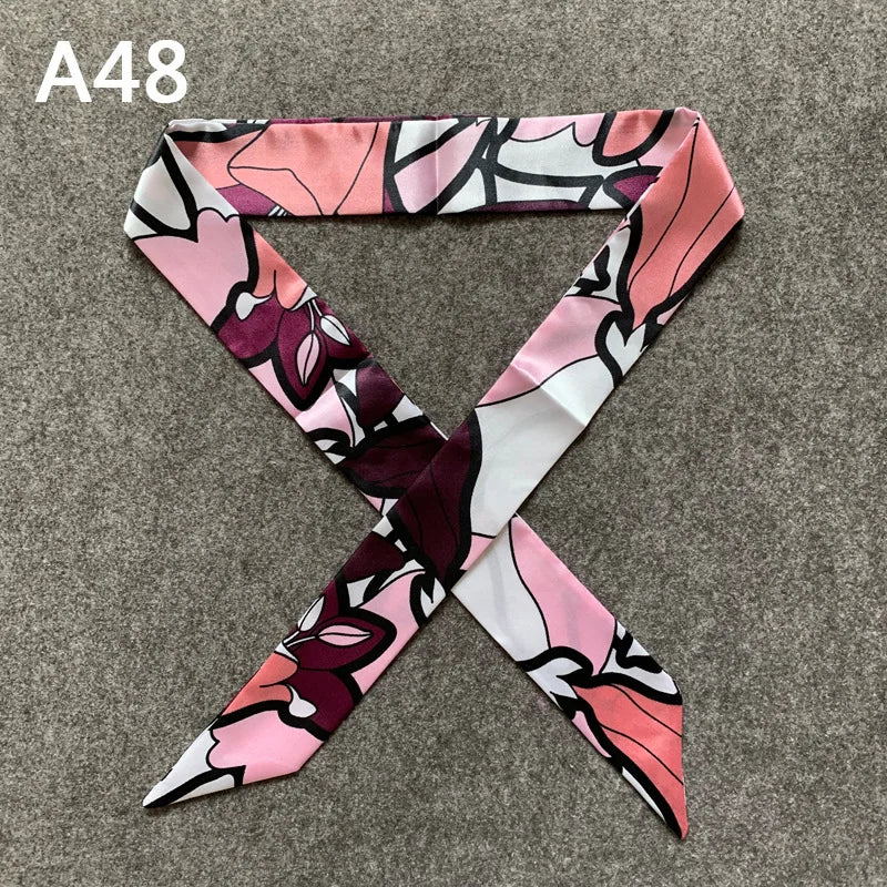 Chique Zijde Sjaal voor Vrouwen - Veelzijdige 4x100cm Strik voor Haar, Tassen en Accessoires!
